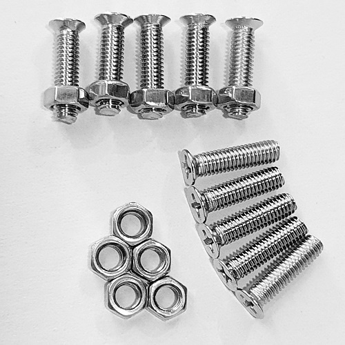 Set 10 Bộ Ốc Vít Inox 304 Bake Đầu Bằng Thân Bulong Kèm Bulong Inox 304 Kích Thước M5 x 20mm