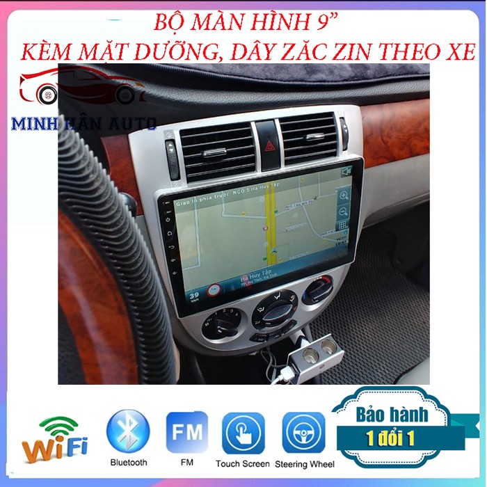 Bộ màn 10 inch Android cho xe CHEVROLET LACETTI, đầu dvd ô tô tích hợp camera lùi, cam hành trình, màn hình xe Lacetti