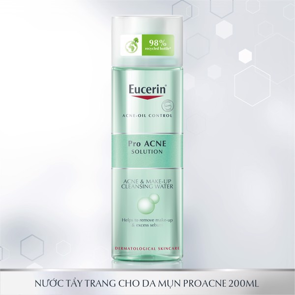 Eucerin Nước Tẩy Trang Cho Da Mụn ProAcne & Make Up Cleansing Water 200ml