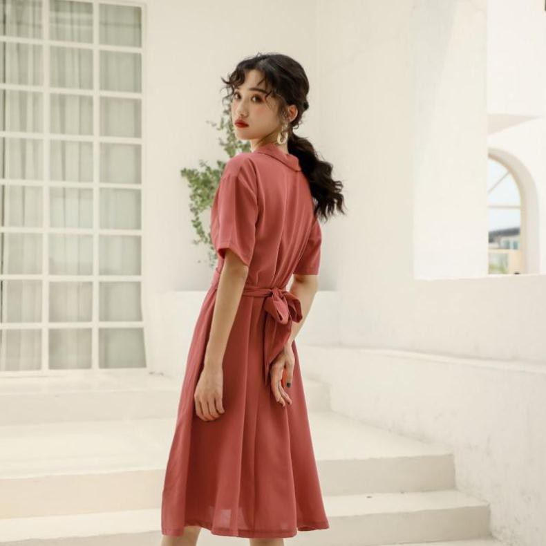 Đầm Hồng San Hô Jin Daban - phong cách Vintage - Hàng Cao Cấp (có sẵn kèm ảnh thật hình cuối) | BigBuy360 - bigbuy360.vn