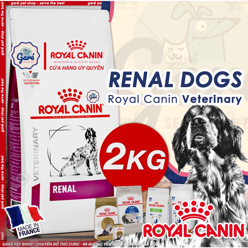 2kg - Hạt Renal Royal Canin hỗ trợ chức năng Thận dành cho Chó nhập Pháp