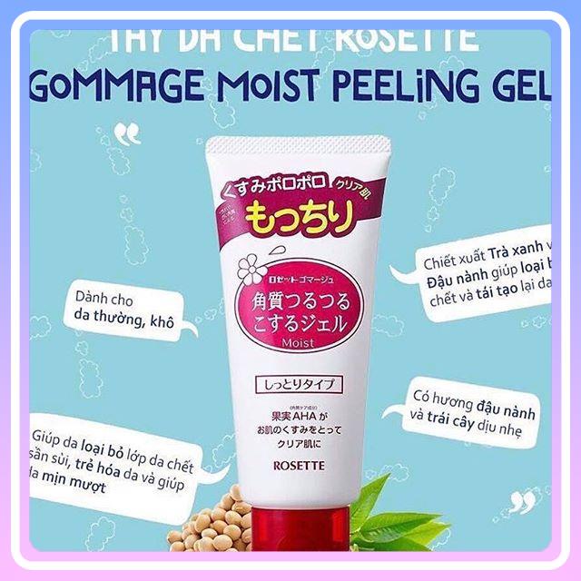 Tẩy tế bào chết mặt dạng gel Rosette nhật mọi loại da