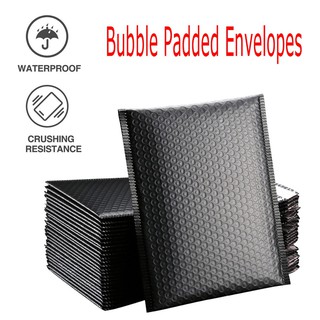 Dụng cụ lưu trữ 50 Chiếc Bong Bóng Thư Có Đệm Phong Bì Lót Poly Mailer Tự Seal Đen✿Trouvaille✿