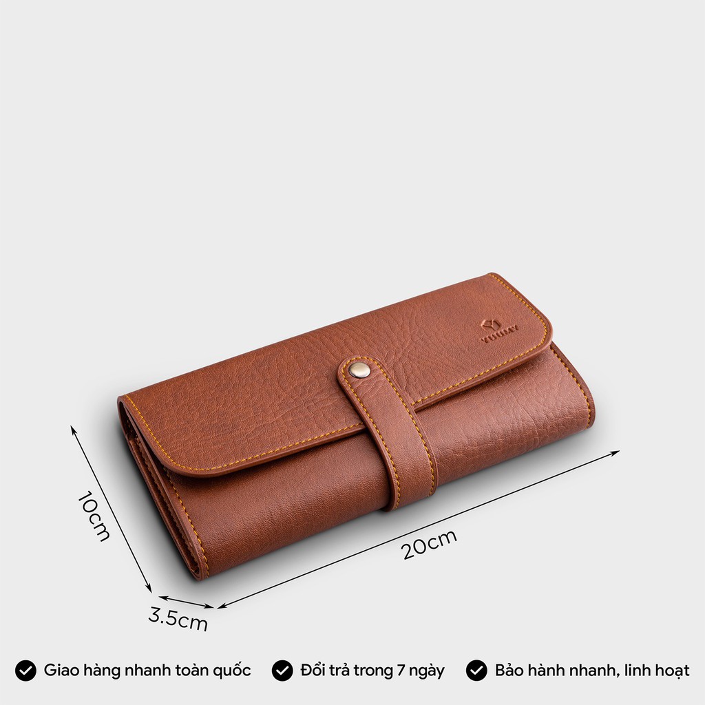 Ví da nữ cầm tay YUUMY YV31,tổng 8 ngăn,đựng vừa Iphone11,phù hợp đi chơi, đi làm,sử dụng hằng ngày,da tổng hợp,BH 1 năm