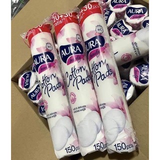 Bông Tẩy Trang Aura Beauty 150 Miếng 100% Cotton