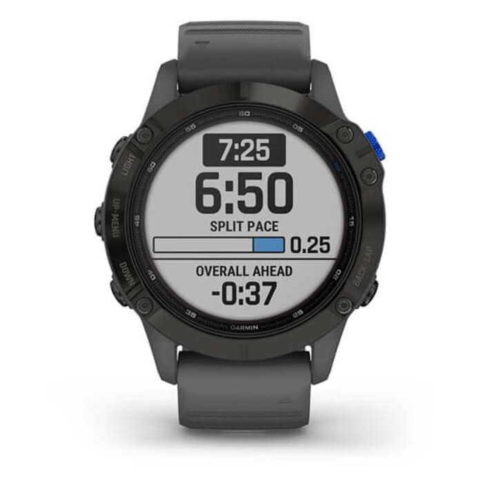 Đồng hồ Garmin Fenix 6 Pro Solar, Black w/Slate Gray Band, GPS, SEA - Chính Hãng