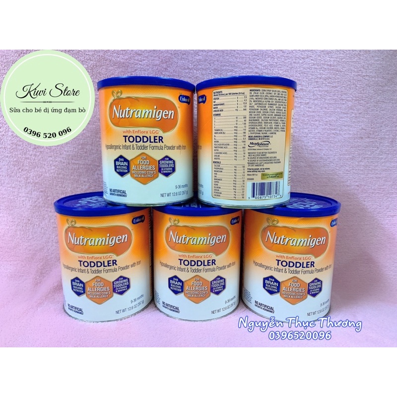 Sữa Nutramigen Toddler Mỹ cho bé dị ứng đạm bò 357gr