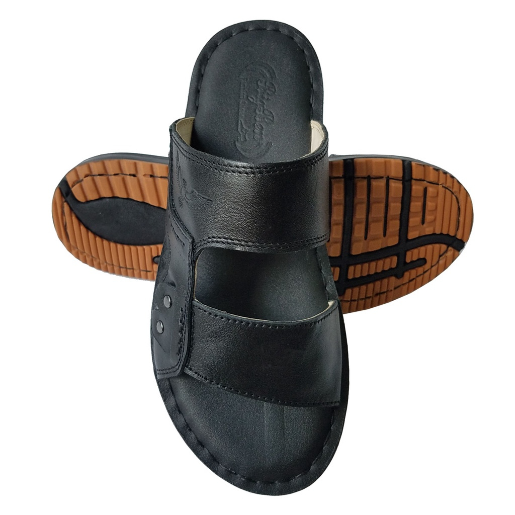 Dép Nam Quai Ngang Da Bò Thật BIGBEN Cao Cấp DN342