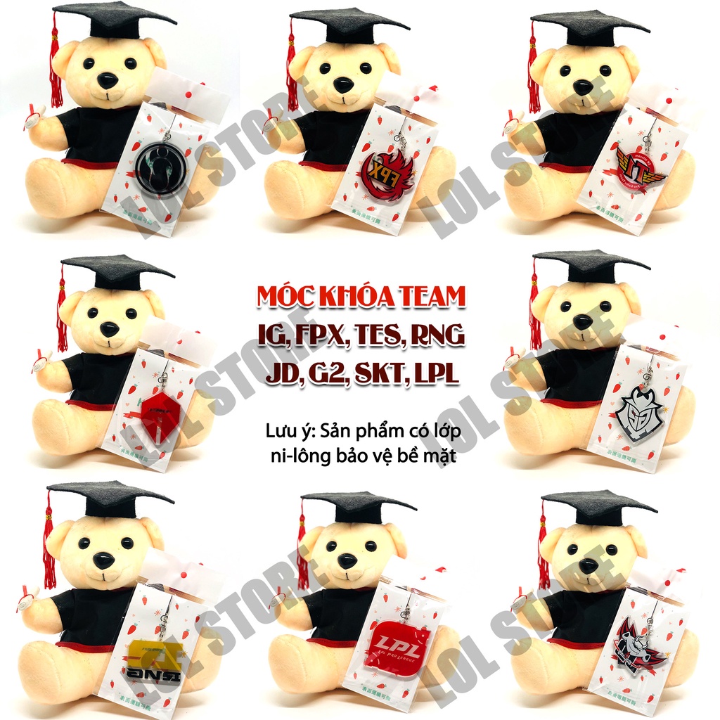 [CÓ SẴN] MÓC KHÓA TEAM LOL SKT T1, TES, IG, FPX, RNG, JD, G2, LPL ... MÓC KHÓA LIÊN MINH