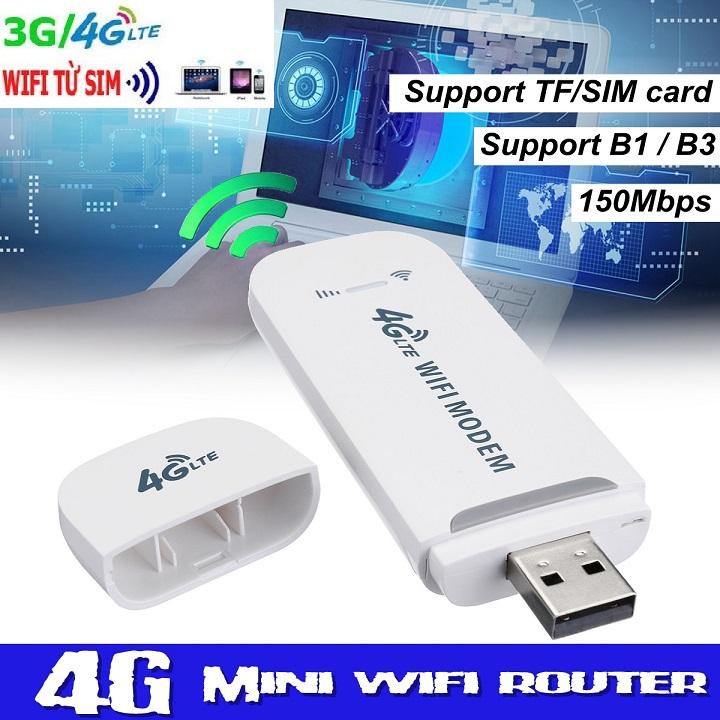 [Mua Dcom Tặng Sim 4G Data Khủng]USB DCOM 3G 4G DONGLE phát Wifi từ sim 3G/4G dùng được đa mạng, có khe đọc thẻ nhớ