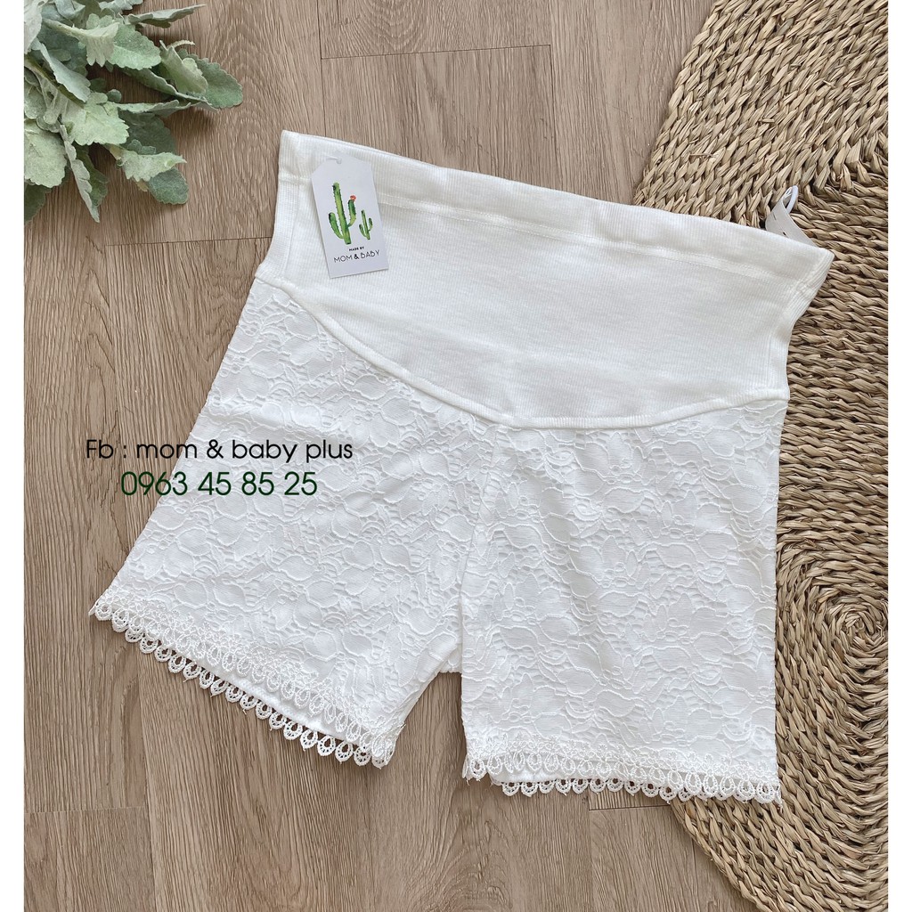 EVERMOM | Quần mặc váy bầu ren 2 lớp có đệm bụng