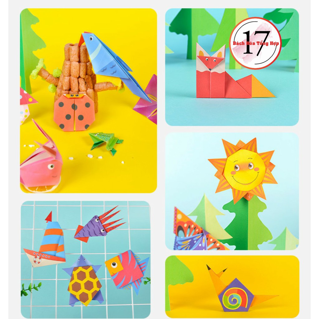 Giấy gấp Origami nhiều hình ngộ nghĩnh phát triển trí thông minh cho trẻ