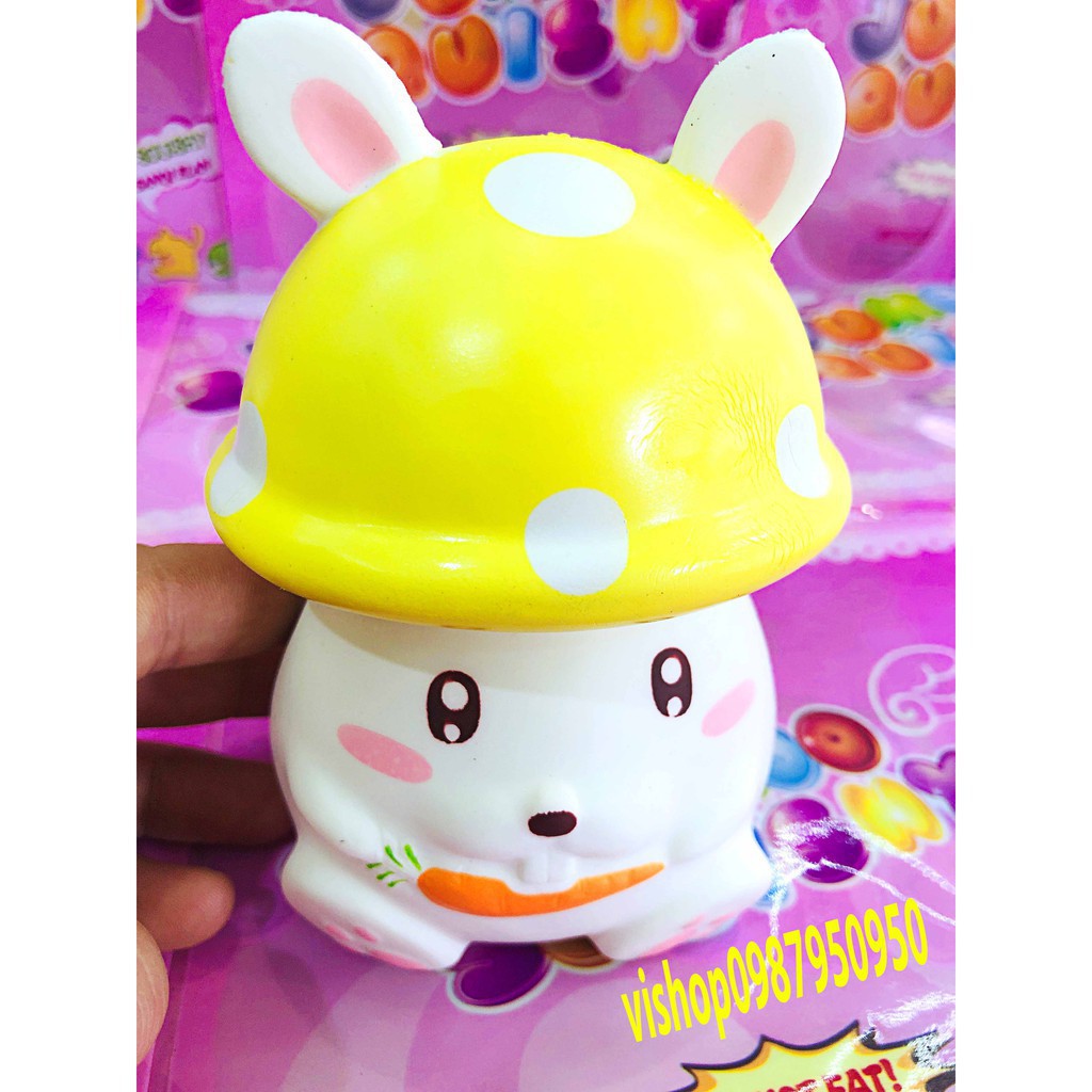 SQUISHY BÉ NẤM GẶM CÀ RỐT - kèm bao bì chính hãng