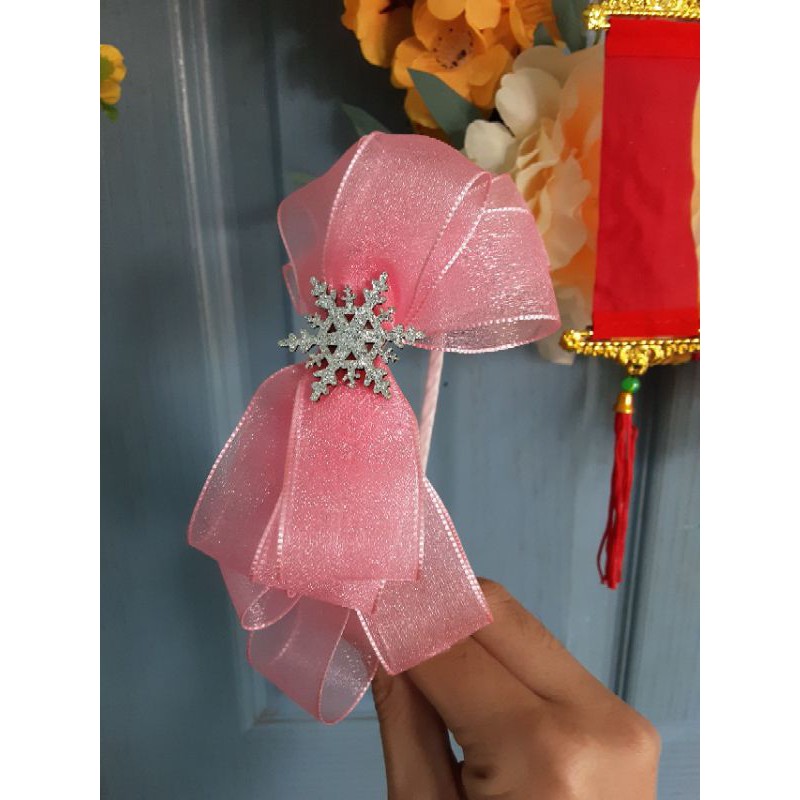 Bờm tóc cho bé gái đính bông tuyết siêu xinh giá rẻ