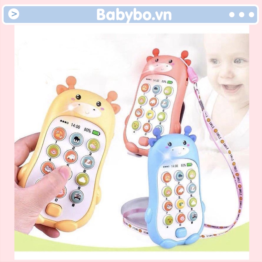 Đồ chơi điện thoại hình con ong phát sáng phát nhạc vui nhộn cho bé
