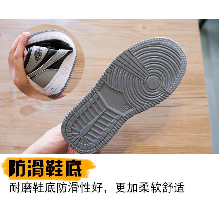 Giày Thể Thao Cổ Cao Màu Xám Bóng Thời Trang Xuân Thu Mới 2021 Dành Cho Bé Trai Bé Gái