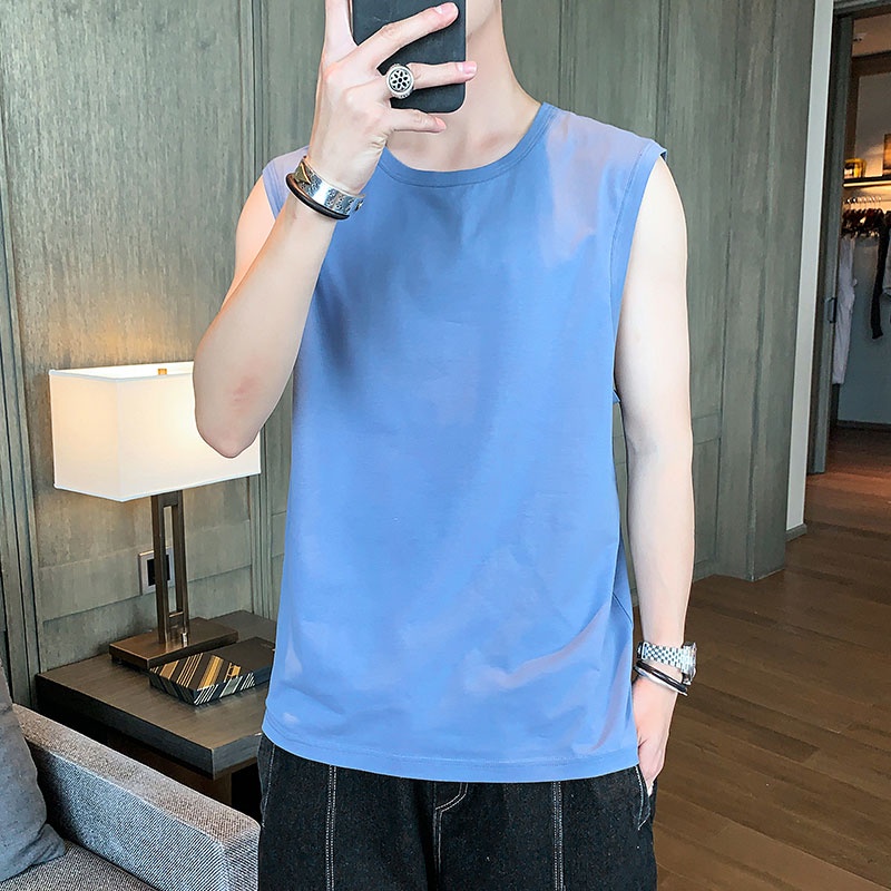 Áo Thun Thể Thao Không Tay Chất Liệu Cotton Mỏng Thời Trang Mùa Hè Dành Cho Nam