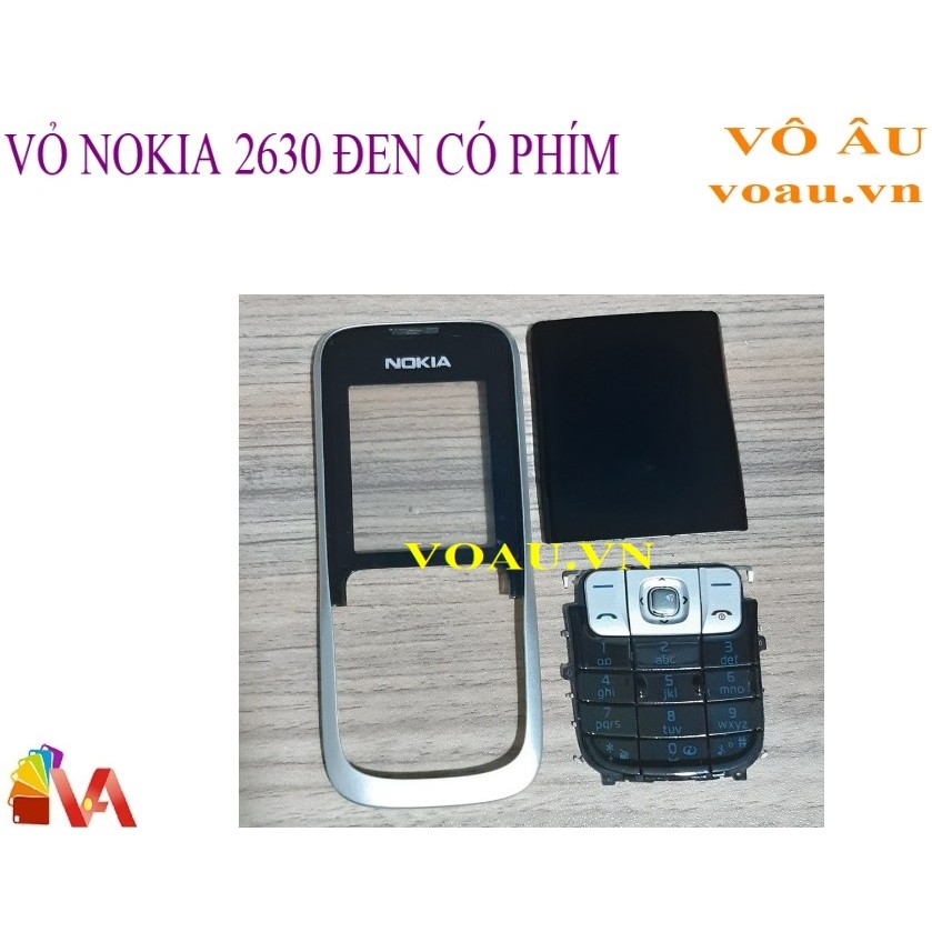 VỎ NOKIA 2630 MÀU ĐEN CÓ PHÍM [KHÔNG SƯỜN]