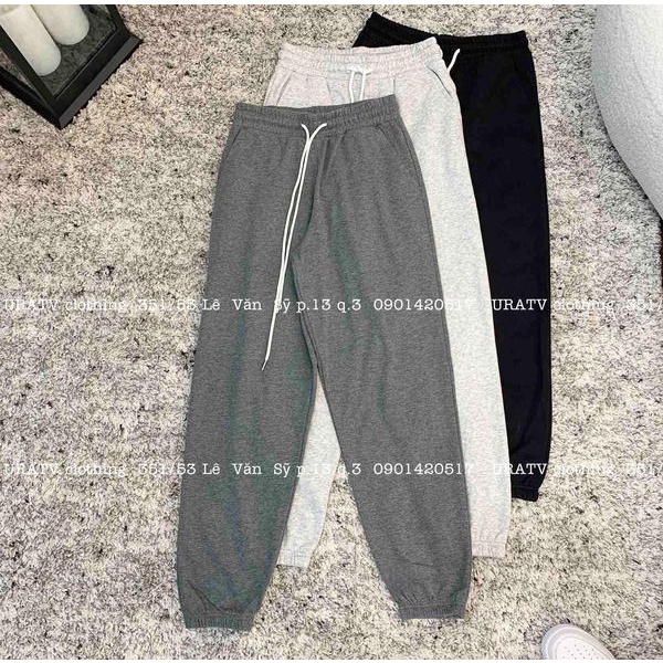 [CÓ SẴN-ẢNH THẬT] Jogger trơn bo ống ZR