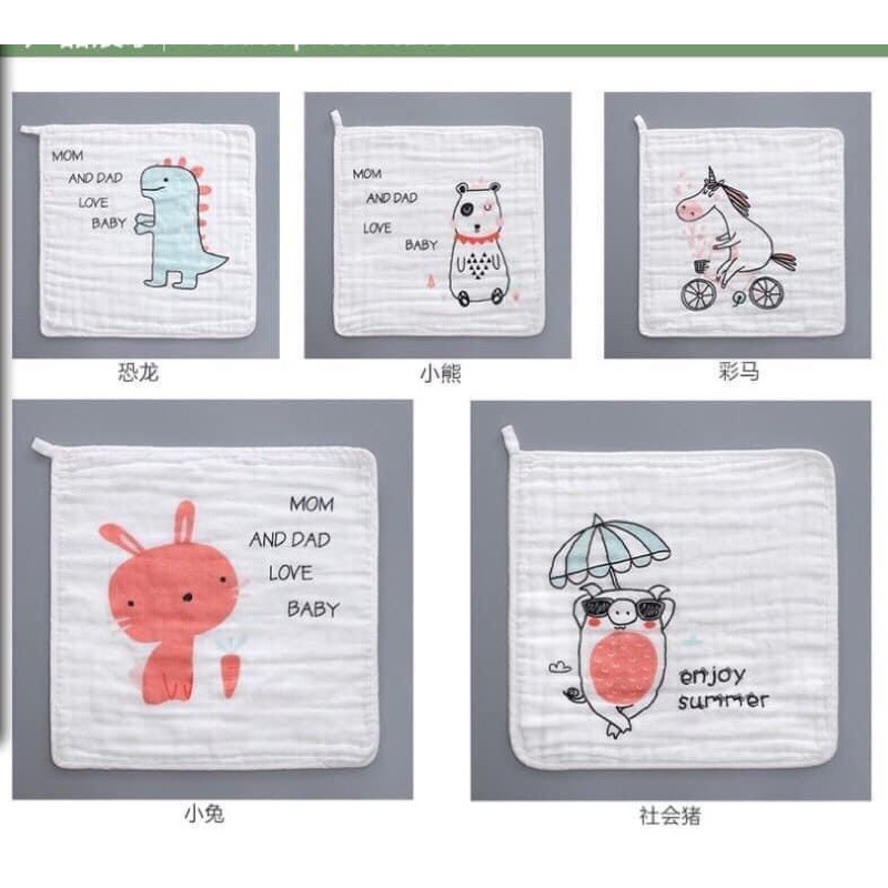 combo 5 khăn xô có móc treo