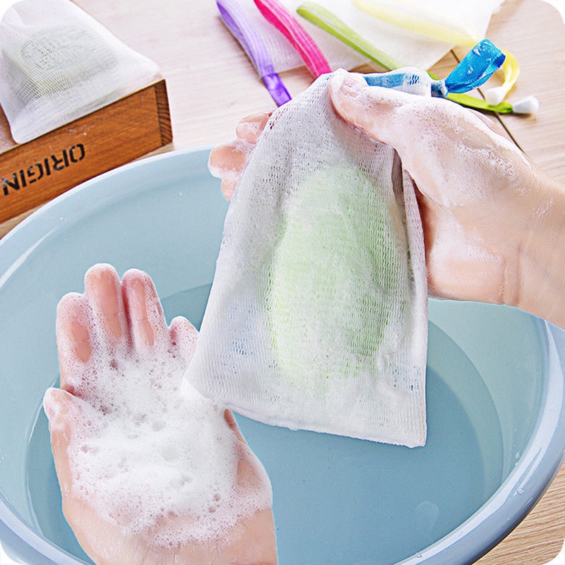 [Hàng mới về] 10 Túi lưới đựng xà phòng chăm sóc da tiện lợi chất lượng
