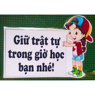 [Trang trí lớp] Bộ 4 khẩu hiệu