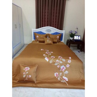 CHĂN GA GỐI CƯỚI COTTON LỤA