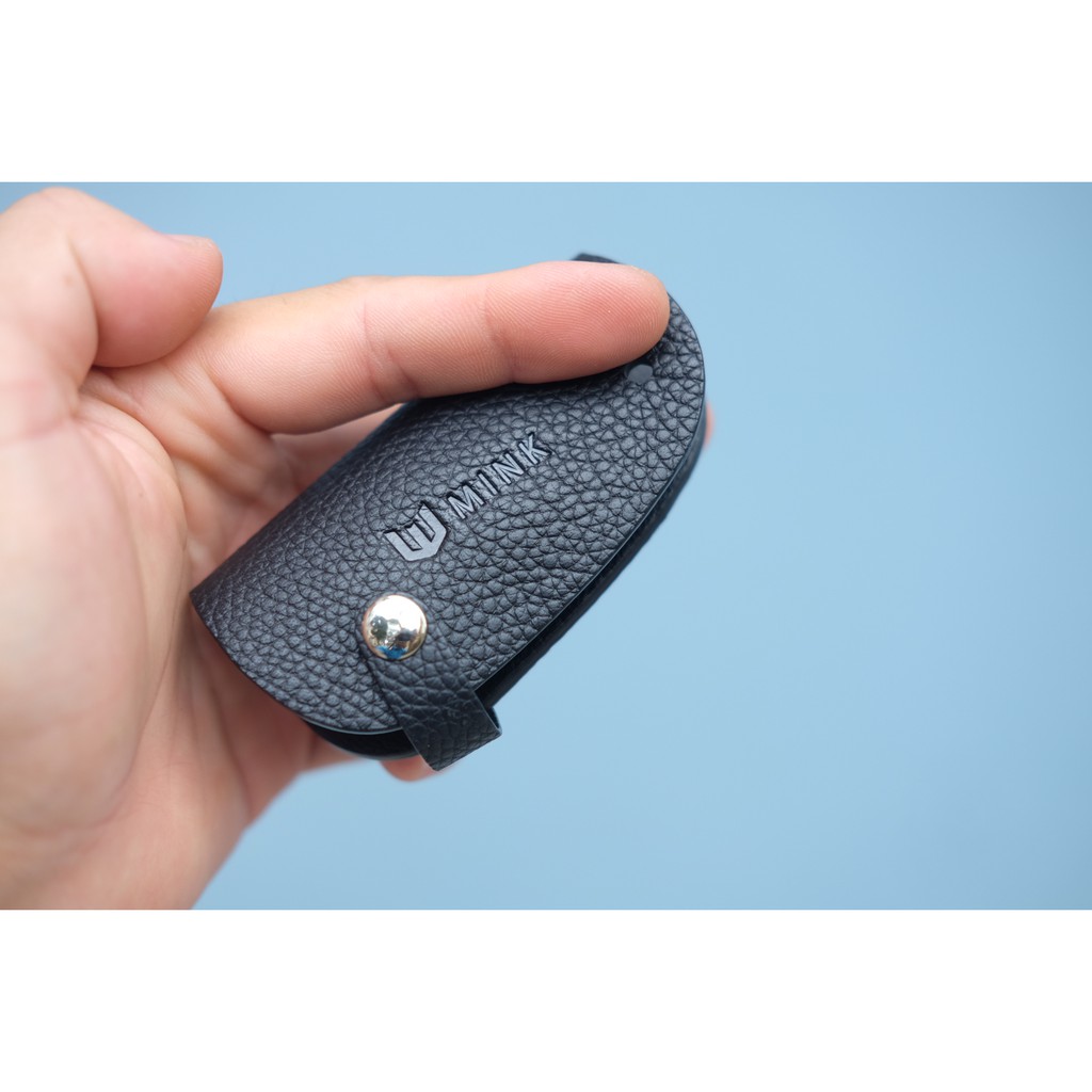 SMART Key-Bao khóa da bò thật nguyên tấm lớp 1 cao cấp MINK Leather màu Xanh dương BK180-70