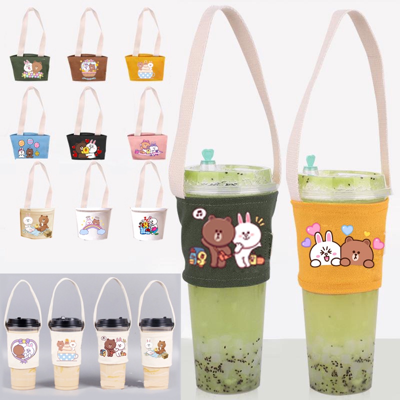 Túi treo cốc gấu dâu tây lotso gấu brown TTCI4  gấu cherry cup holder Gấu trúc manh lan hoa hoa phúc bảo Panda biz