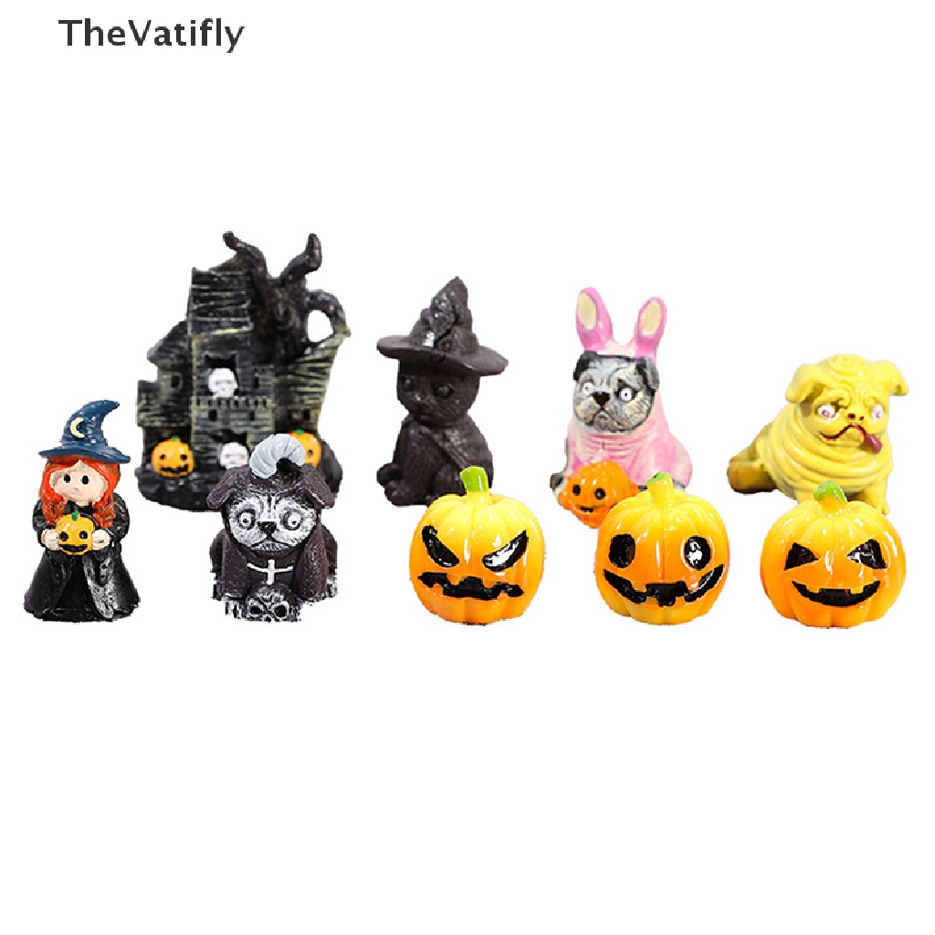 Mô Hình Trang Trí Tiểu Cảnh Halloween Mini Bằng Nhựa Resin