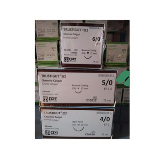 Chỉ tiêu thẩm mĩ CPT Trustigut Chromic Catgut số 5/0