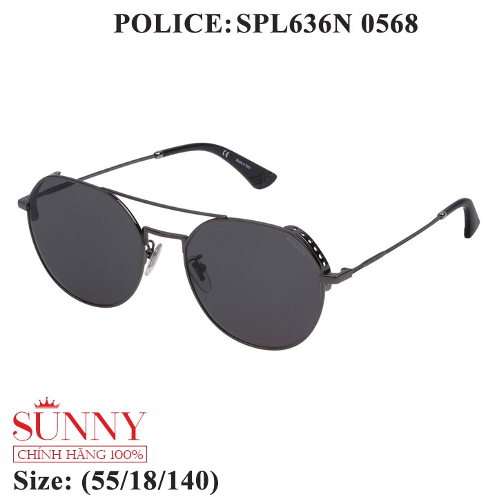 Kính mát thời trang chính hãng Police SPL636 - SPL636N, sp bảo hành toàn quốc, thiết kế dễ đeo bảo vệ mắt
