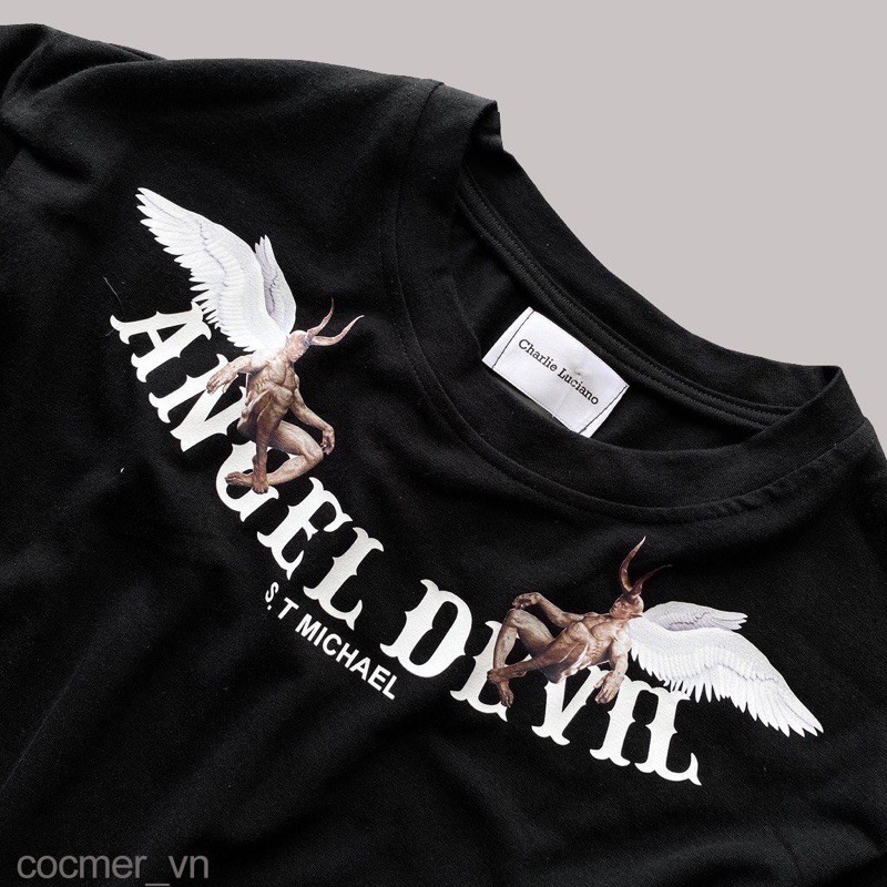 Áo thun tay lỡ Angel Devil , áo thun nam nữ unisex , Cocmer_vn | BigBuy360 - bigbuy360.vn