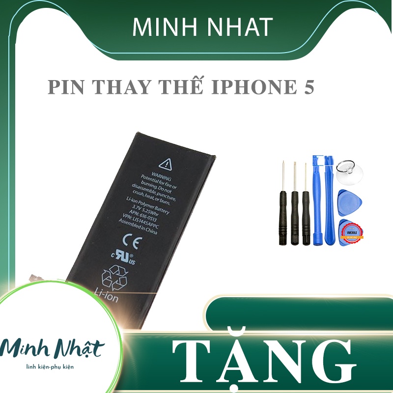 Pin thay thế các dòng 4/4s/5/5c/5g/6/6+/6s/6s+/7/7+(Lỗi 1 đổi 1 trong 6 tháng)