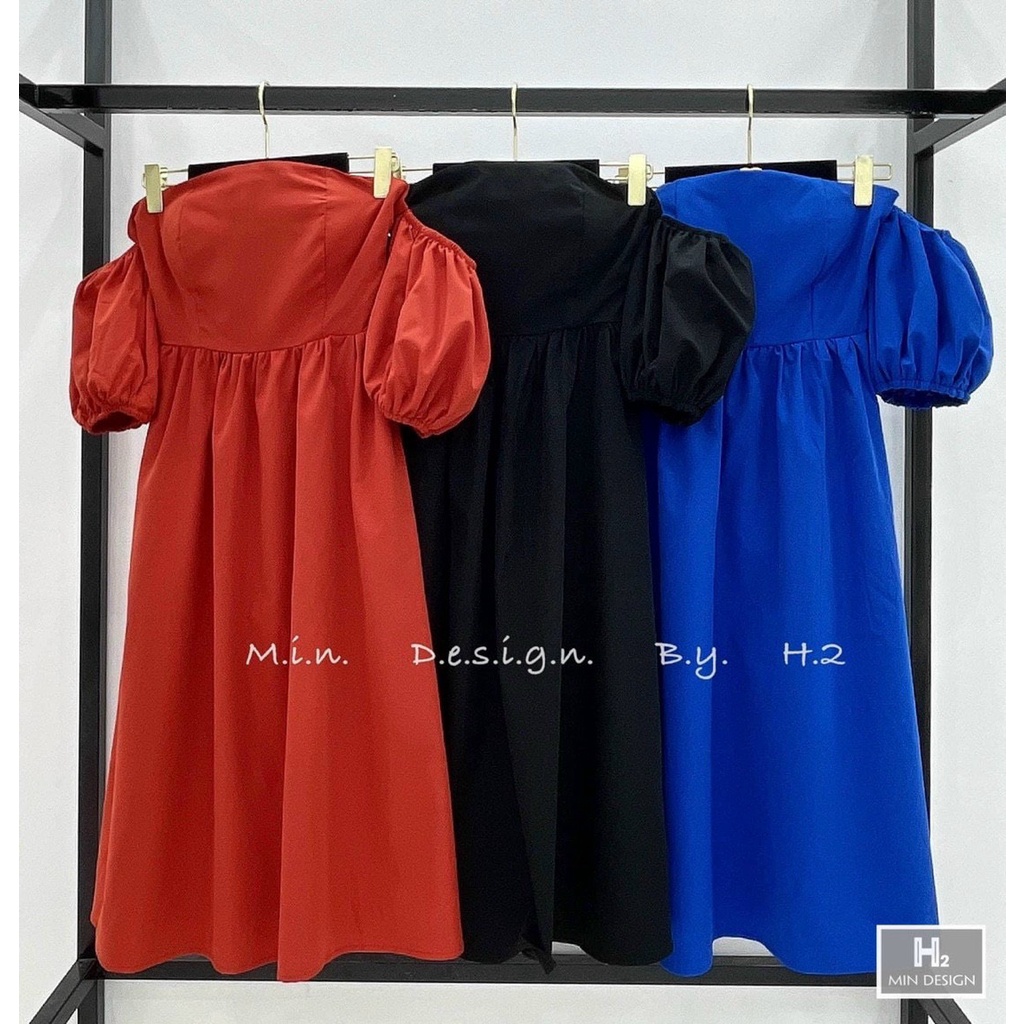 Váy đầm nữ dáng xòe cúp ngực tay con (có mút)