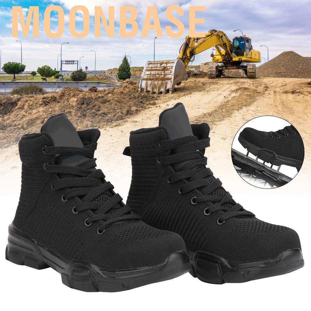 Moonbase Mens High-Top Safety Shoes Wook Boots Steel Toe Trainers Sneakers Lightweight SS