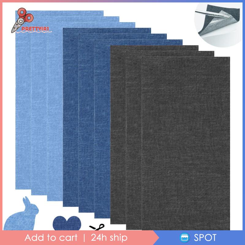 1 Miếng Dán Sửa Chữa Vải Denim Chống Nước Tự Dính Hình Chữ Nhật DIY