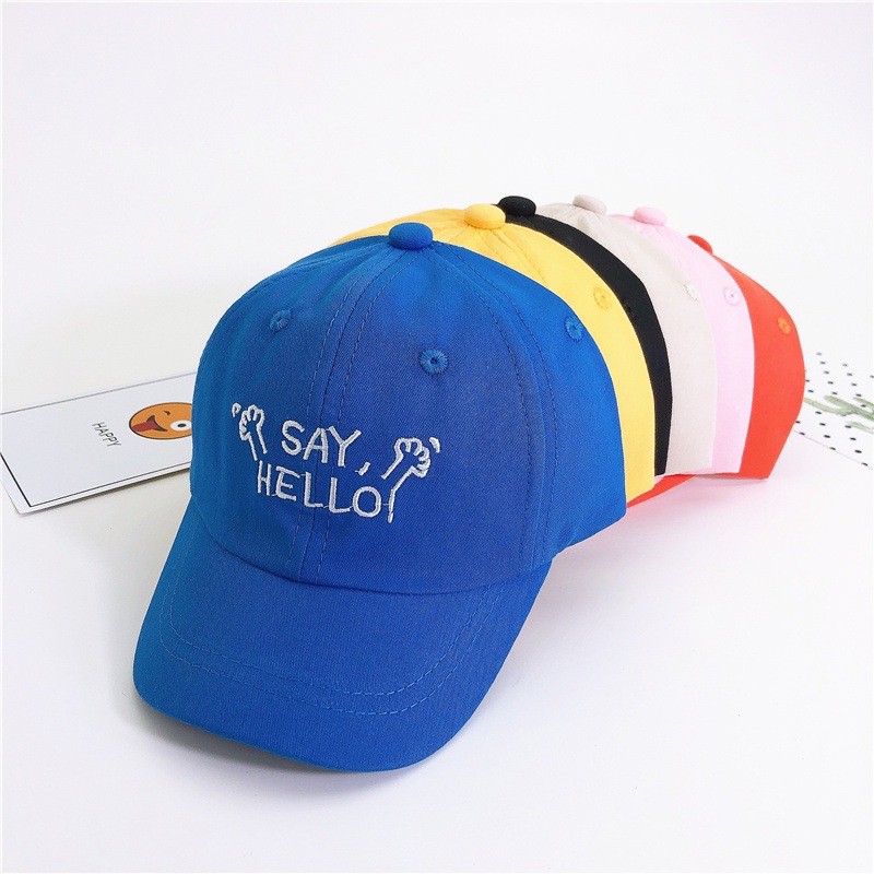 Mũ lưỡi trai dành cho bé trai,  bé gái mùa hè cực dễ thương Say Hello mã D10