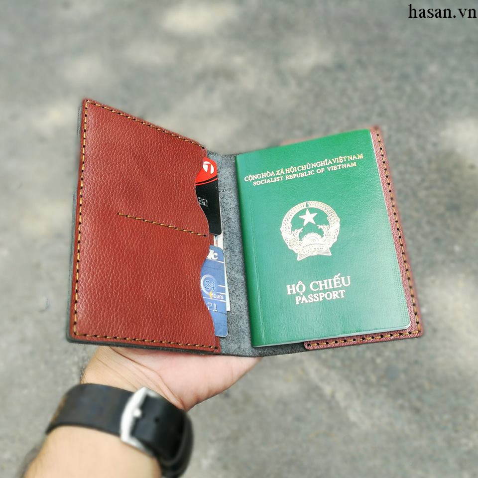 🆇Ả 🅷À🅽🅶 ✮ Ví passport handmade da thật cao cấp