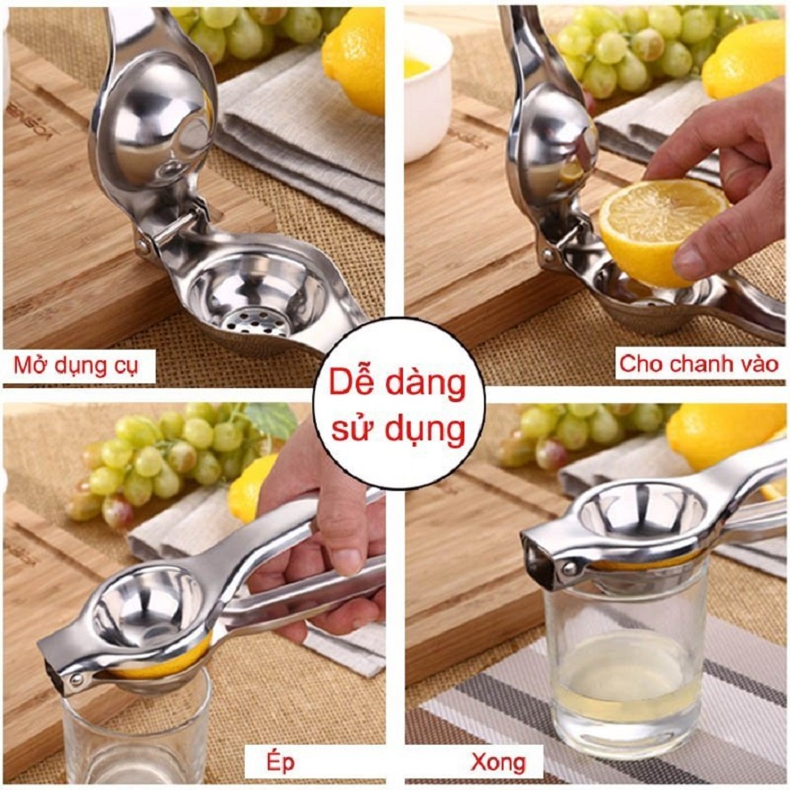 Dụng Cụ Ép Chanh, Vắt Chanh, Lấy Nước Cốt Chanh - Tắc - Quýt Nhỏ Bằng Inox 101237