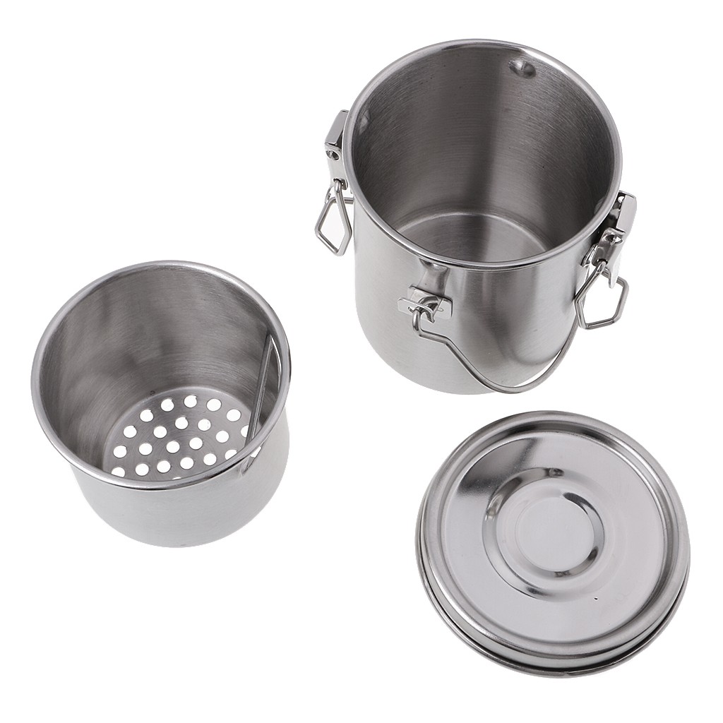 Xô Rửa Cọ Vẽ Thép Inox Không Rỉ X22 Chất lượng Cao Rửa Cọ Sơn Dầu, Acrylic