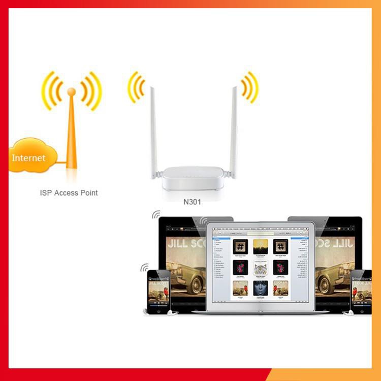 [HàngTốt] TENDA N301 - Bộ phát WIFI 2 anten tốc độ 300Mbps Tem chính hãng bảo hành 3 năm