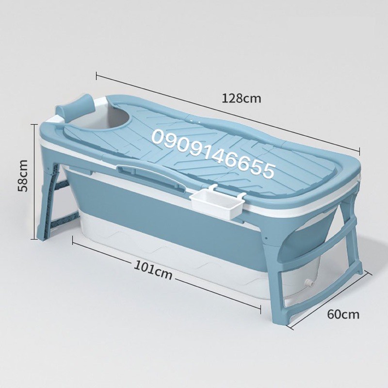 Bồn tắm gấp gọn silicon size to gia đình loại 1