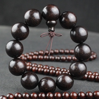 Vòng Đeo Tay Bằng Gỗ Đàn Hương Đỏ Phối Lá Cây Phong Cách Châu Phi Cho Nam Và Nữ