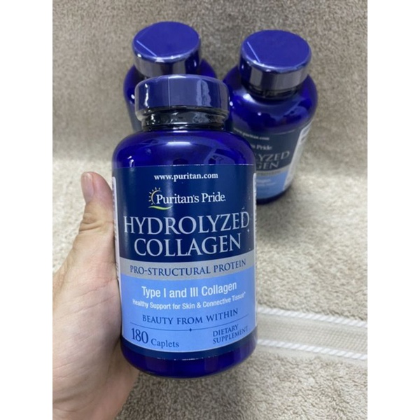 [Date 1/25] Viên uống collagen thủy phân trắng da, mờ nám Hydrolyzed Collagen 180 viên