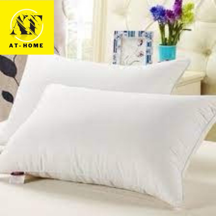 Gối nằm hơi cao cấp AT HOME êm ái ( 100% bông xịn ) mềm mịn, phồng cao, kích thước 40x60cm và 50x70cm