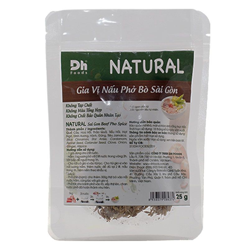 Gia Vị Nấu Phở Bò Sài Gòn Natural Dh Foods Gói 25G