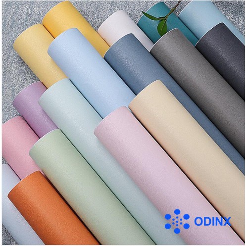 10m Giấy dán tường một màu  - 10m decal dán tường màu trơn có keo sẵn thời thượng ODINX