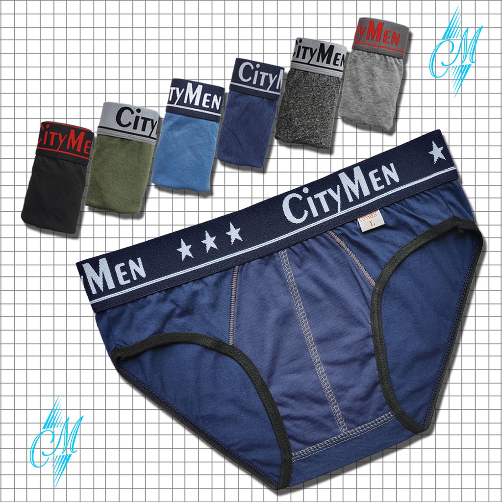 Combo 2 quần lót của nam CITYMEN cao cấp, vải cotton 100%, co giãn và thấm hút tốt, quần xì, đồ lót, sịp tam giác