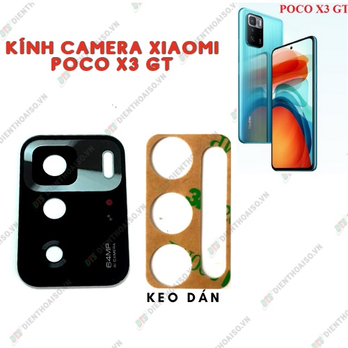 Mặt kính camera xiaomi poco x3 gt có sẵn keo